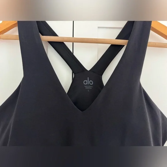 alo yoga black dress Airlift Double Trouble Tennis Dress
